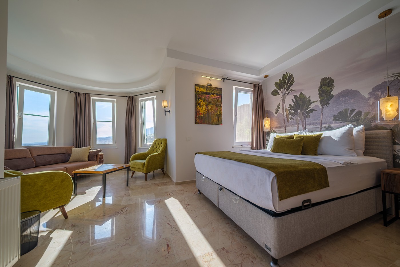 Deluxe Oda, Deniz ve Havuz Manzaralı Balkonsuz