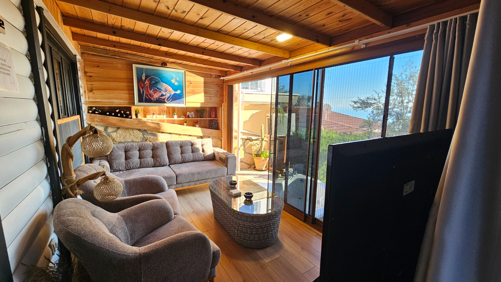 1+1 Jakuzili Bungalow  Kısmi Havuz ve Deniz Manzaralı, Havuz Bağlantılı
