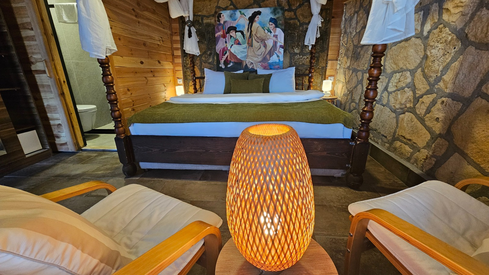 1+1 Jakuzili Bungalow  Kısmi Havuz ve Deniz Manzaralı, Havuz Bağlantılı